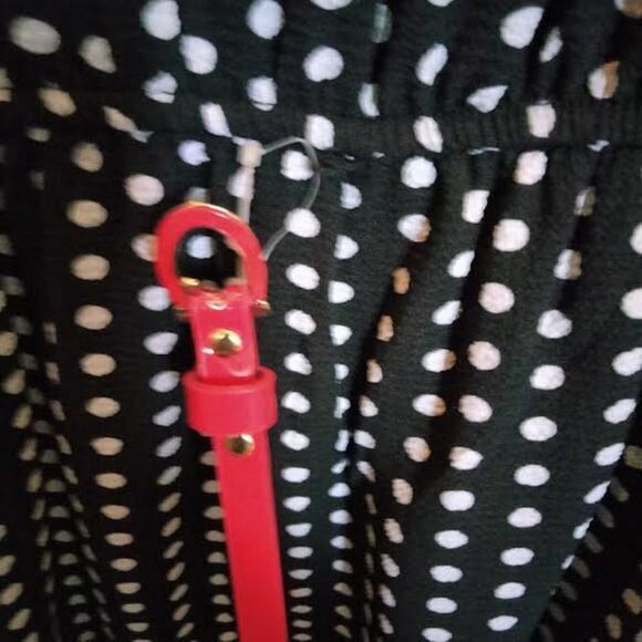 Apt. 9 Scalloped Fit & Flare Dress with Scalloped V-Neck Polka Dots Women Size 8 - Picture 5 of 6